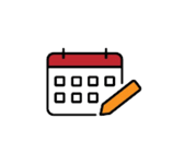 a calendar calendar with a pencil and pencil
