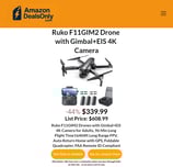 Ruko F11GIM2 Drone with Gimbal+EIS 4K Camera. Best Deal on amazon.com