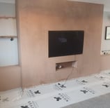 Professional plastering near Worcester for home renovation project by D and N Plastering.