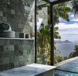 Green stone for wall