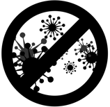 a black and white sign with a black and white background