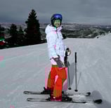 Dr. Meyers skiiing