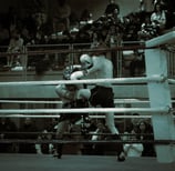Compétition amateur de boxe thaï, Rouen.