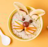 image d'assiette pour enfant représentant un visage animal