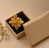 Bague africaine dorée en laiton 