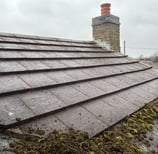 moss being cleaned from a roof in worcester by keystone property care