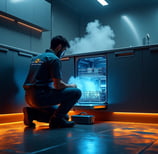 SergeComService appliance repair technician fixes commercial dishwasher in Charlotte