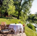 Relaxing time along the Ill river in Alsace