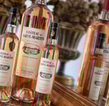 Rosé wine from Provence bottles