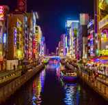 River in Osaka dotonbori by night