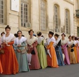 Provence village traditional dressing festival