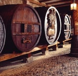 Alsace wine cellars and casks
