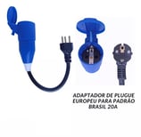 Adaptador Tomada Schuko Para Plug 20a 3p Residencial