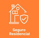 Desenho de uma casa com um escudo representando Seguro Residencial