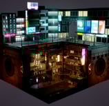 Cyberpunk City Diorama