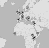 Humanitarian field work map