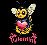 a bee with a heart shaped bee on it