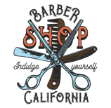 a barber shop with scissors and scissors and scissors