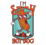 a hot dog with a hot dog in the background