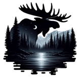 a moose moose moose moose moose moose moose moose moose mountain lake night sky mountain landscape