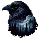 a bird with a black and white background