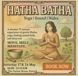 a poster for a yoga class