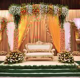 Elegant anniversary celebration venue with customized decor and catering