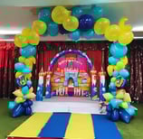 Fun-filled kids' birthday party venue with decorations and entertainment in Buxar