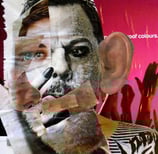 Preparatory collage for the painting 'Identity Crisis' by Christine Gallagher