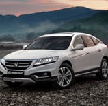 white honda crosstour on white rims and black michelin tyres sold at the tire shop in nigeria