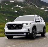 white front view honda pilot on michelin tyres sold at the auto store