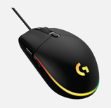 Mouse Gamer Logitech G203 LIGHTSYNC RGB, Efeito de Ondas de Cores, 6 Botões