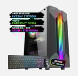 Pc Gamer Computador Completo NoLag Amd Ryzen 7, Radeon™ Graphics Vega, 32GB Ram, SSD 1TB NVMe, Gabin