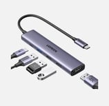 UGREEN Revodok 105 USB C Hub 5 em 1 adaptador multiporta 4K HDMI, 3 portas de dados USB-A, dongle US