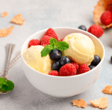 Sorvete Caseiro com Creme de Leite de Búfala