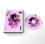 a cd with a pink flower on it