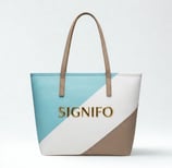 Contoh totebag dari kain kanvas polyester SIGNIFO tema Pesisir Modern.