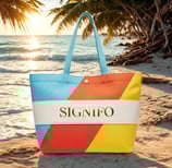 Contoh totebag dari kain kanvas polyester SIGNIFO bertema Tropical Cocktail