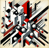 a painting of a geometrical design