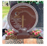 Circle headstone in Magere Auckland NZ