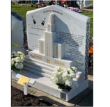 Mormon temple headstone in Mangere, Auckland NZ