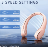 showcasing of feature in neck fan