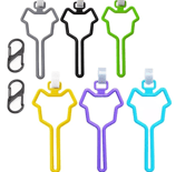 a group of plastic poop bag holders with a clip on the top