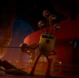 a man in a yellow shirt is holding a sword