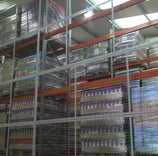 Anti-Collapse Mesh on Pallet Racking 
