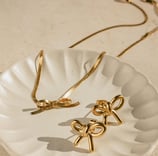 BOWKNOT CHOKER & BOW EARRINGS