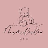Logo mimidoudou and co ours en peluche illustration