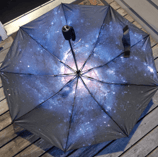 milky way design of Tumella Flip-proof Travel Umbrella