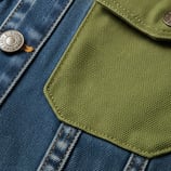 Saku rompi denim dari kain kanvas SIGNIFO Hijau TNI