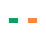 a black and white sign with the word ireland on it